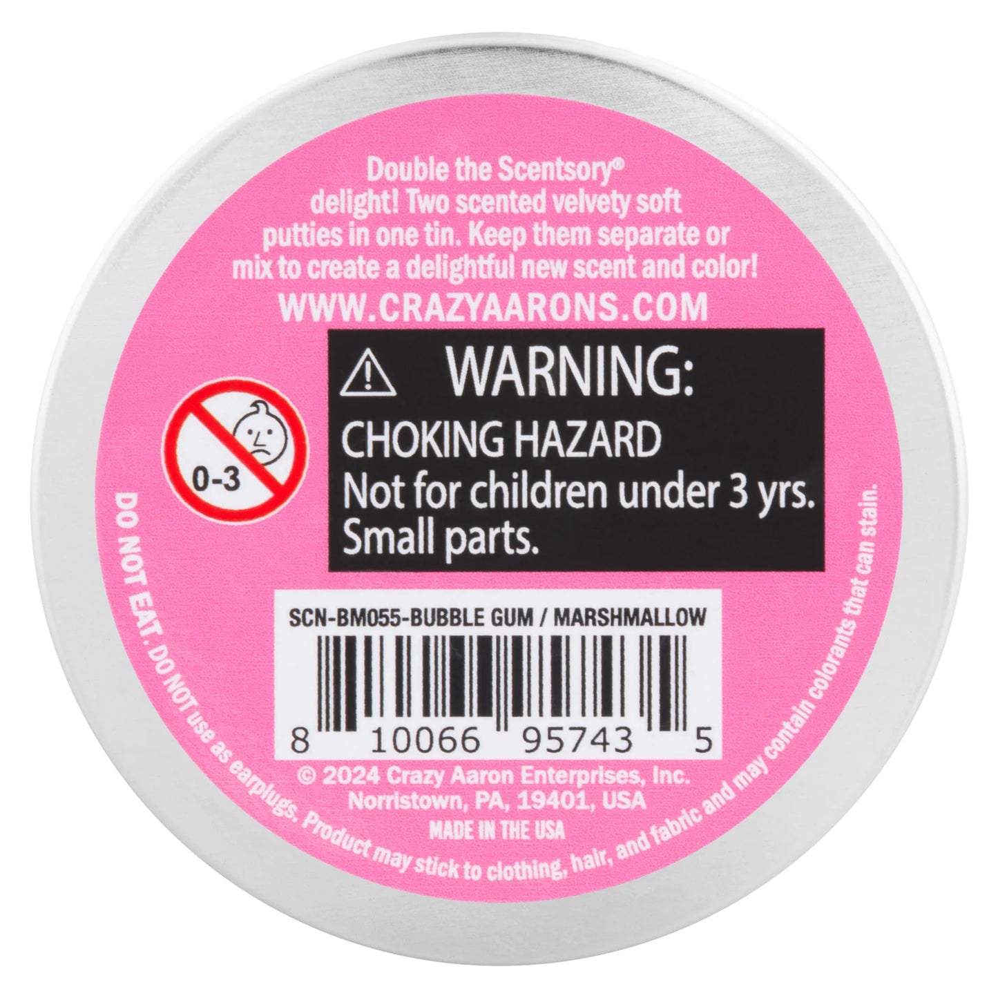 Crazy Aaron's SCENTsory Duos Putty - Bubble Gum Marshmallow