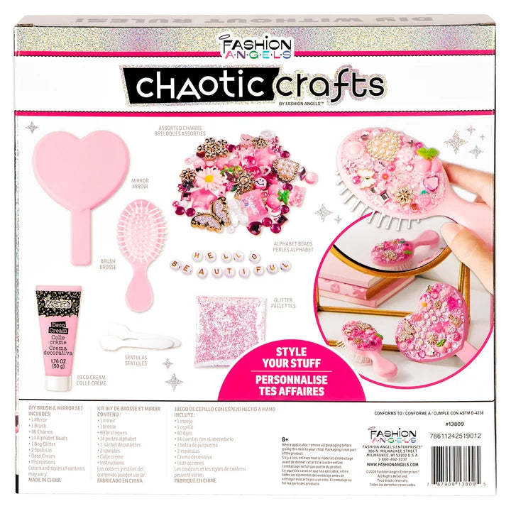 Fashion Angels Chaotic Crafts DIY Brush & Mirror Set