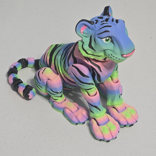 Rainbow Tiger - 3D Printed