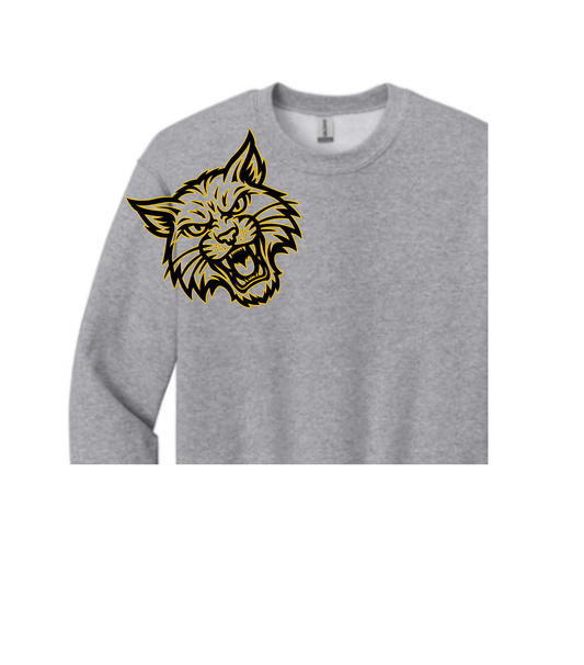WILDCATS - Large Logo with Sleeve - Crew Sweatshirt