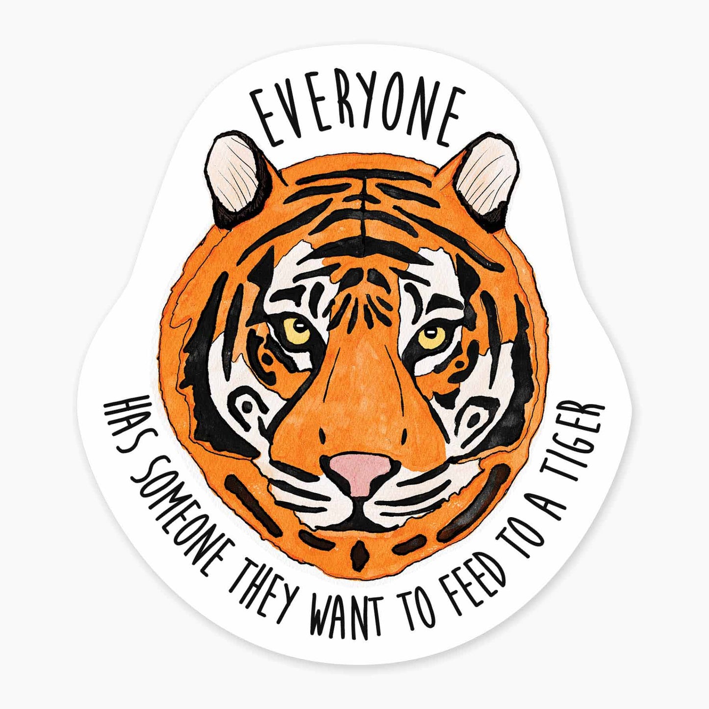 Tiger Food - 3" Sticker by Nice Enough