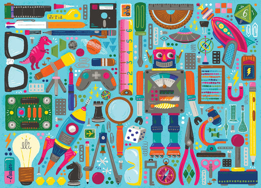 Family Puzzle - Nerdy Junk Drawer 350 pcs (Cobble Hill #47048)