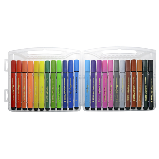 Magic Tri Stix Markers - 24 Colors with Case