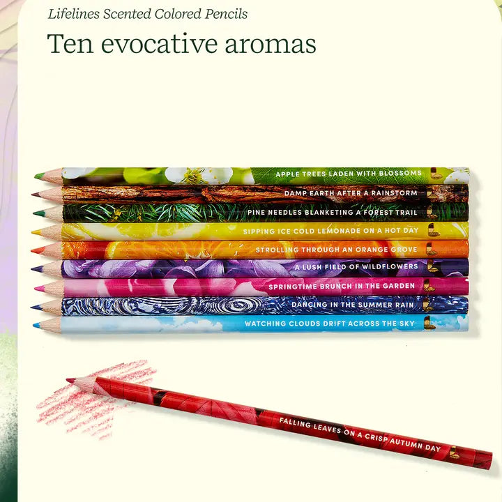 Lifelines Rub & Sniff Scented Colored Pencils - 10 Pack