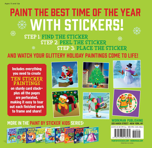 Paint by Sticker Kids: Holly Jolly Christmas – Holiday Sticker Activity Book