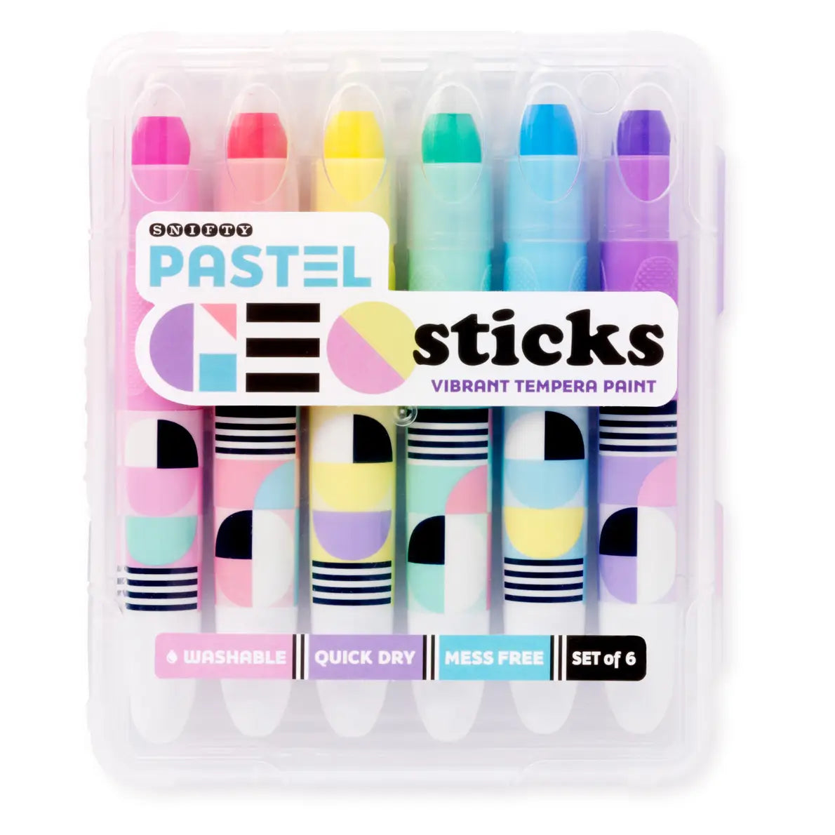Pastel Geo Sticks - Vibrant Tempera Paint Markers