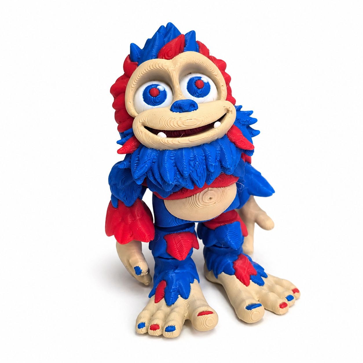 Little Yeti Red, White & Blue - 3D Printed