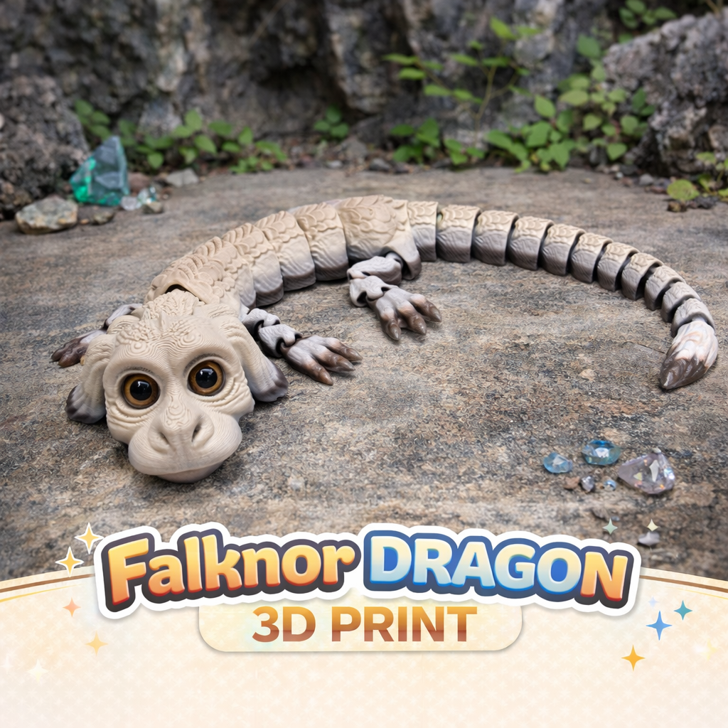 Falknor Inspired Dragon - 3D Printed