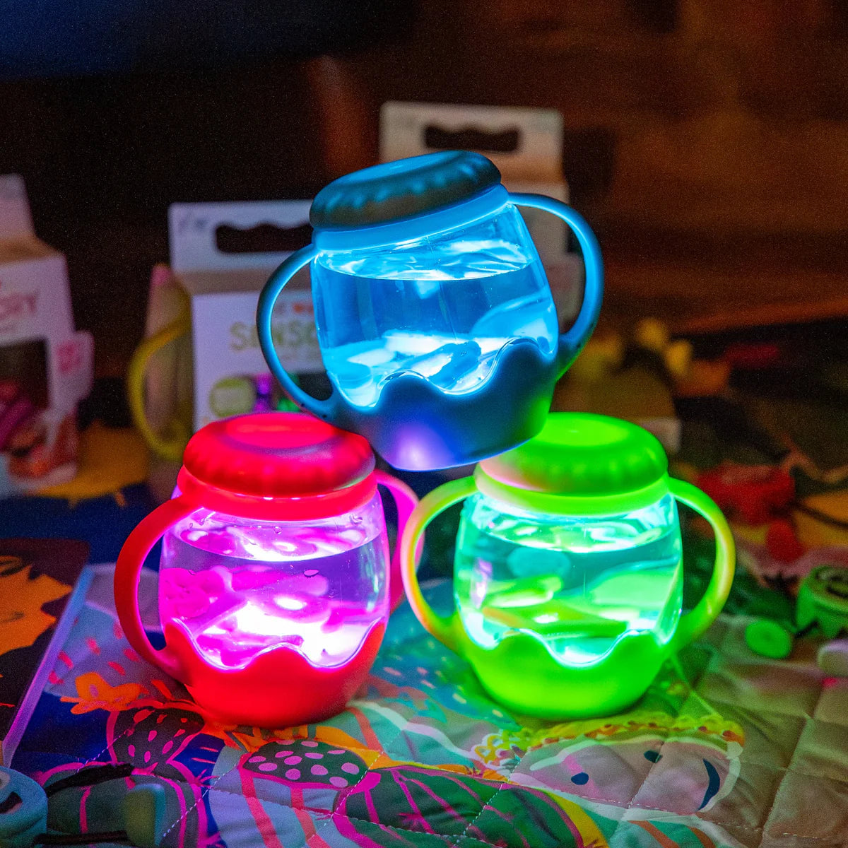 Glo Pals® Mini Sensory Play Jar Gift Set - Green/Firefly