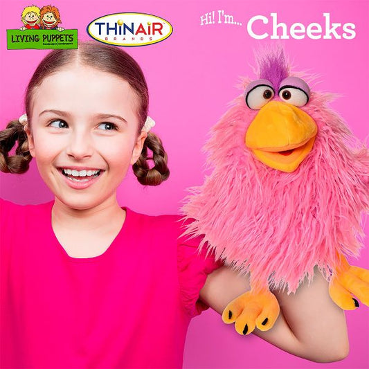 Living Puppets: "Cheeks" 14" The Pink Chicken