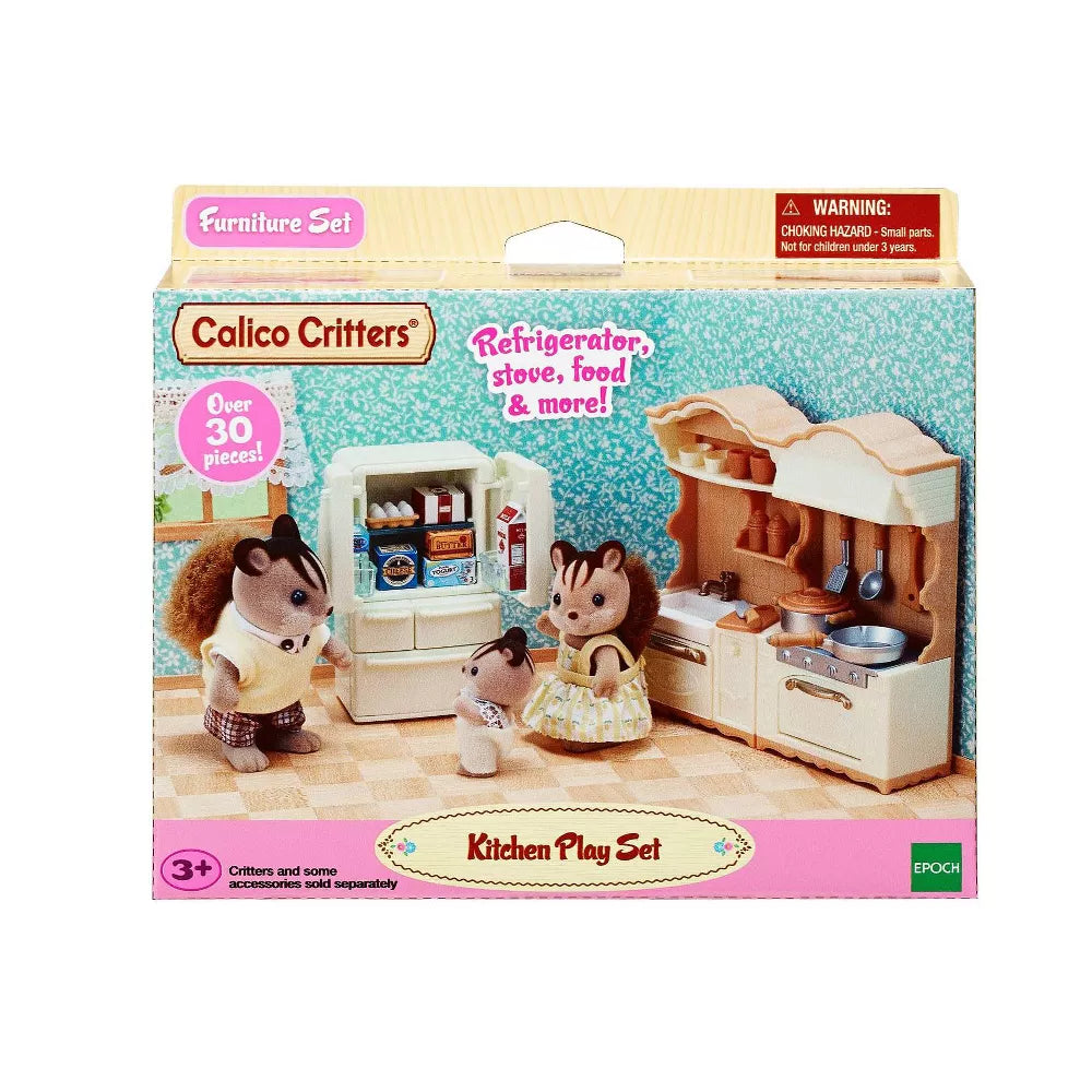 Calico Critters Kitchen Play Set – 37-Piece Furniture Set