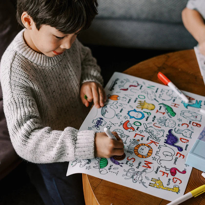 Reusable Silicone Activity Mat - Into the Wild Classic Coloring & Doodle Mat