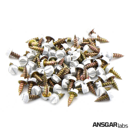 Screws (80 Pack) #8 x 1/2 in. Pierce-Point Hex-Head, Painted Head