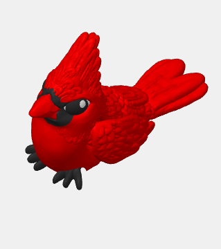 Cardinal Bird - 3D Printed