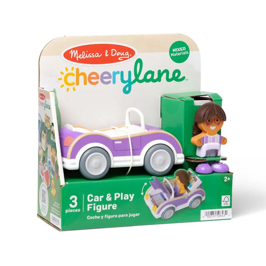 Melissa and Doug - Cheery Lane Car and Play Figure - Purple