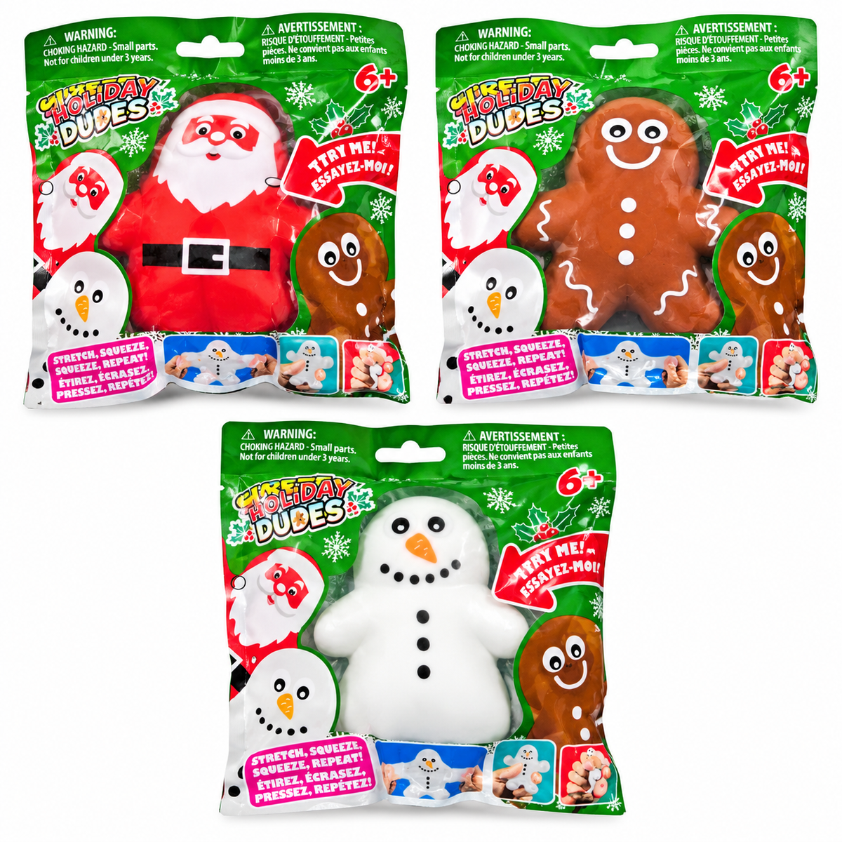 Holiday Stretchi Dudes – Christmas Stretchy Sensory Toys – Assorted