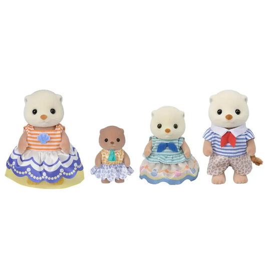 Calico Critters Sea Otter Family – 4-Piece Figure Set