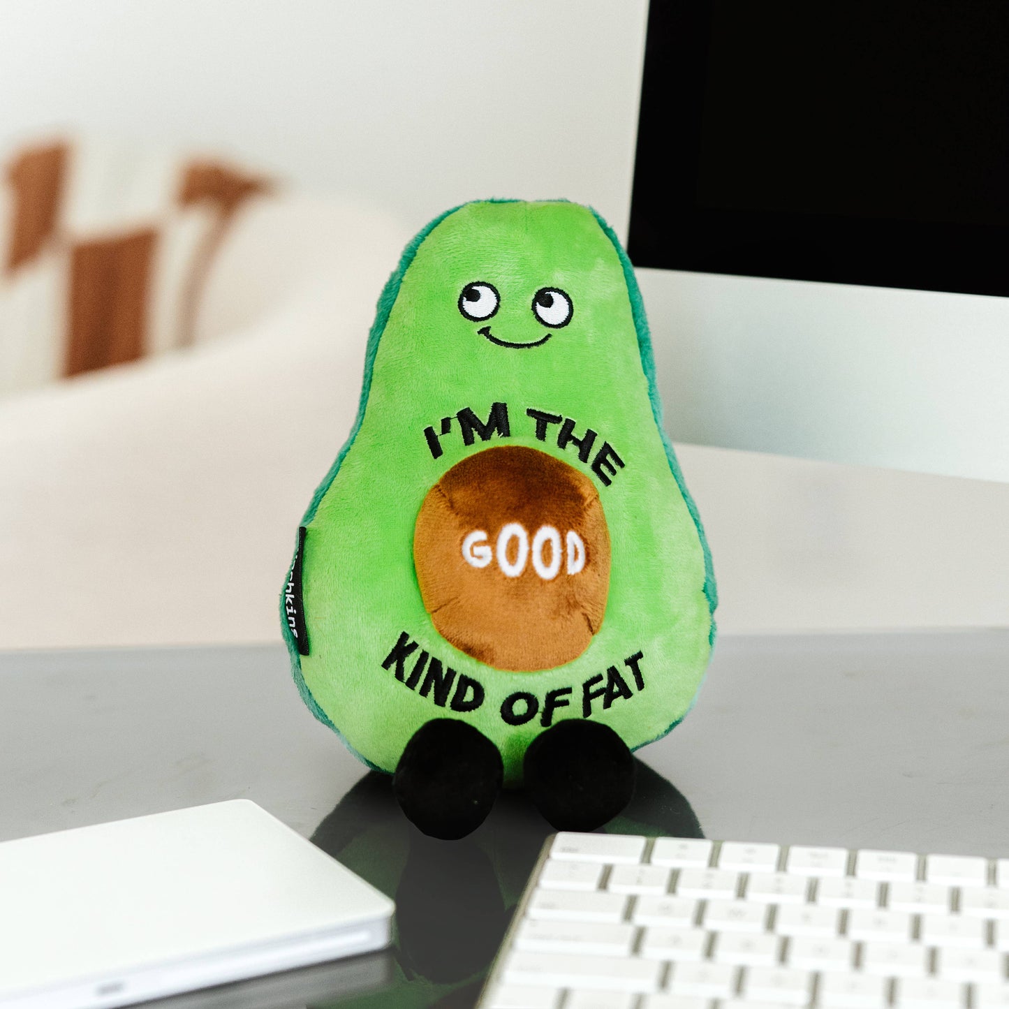 "I'M The Good Kind Of Fat" Plush Avocado