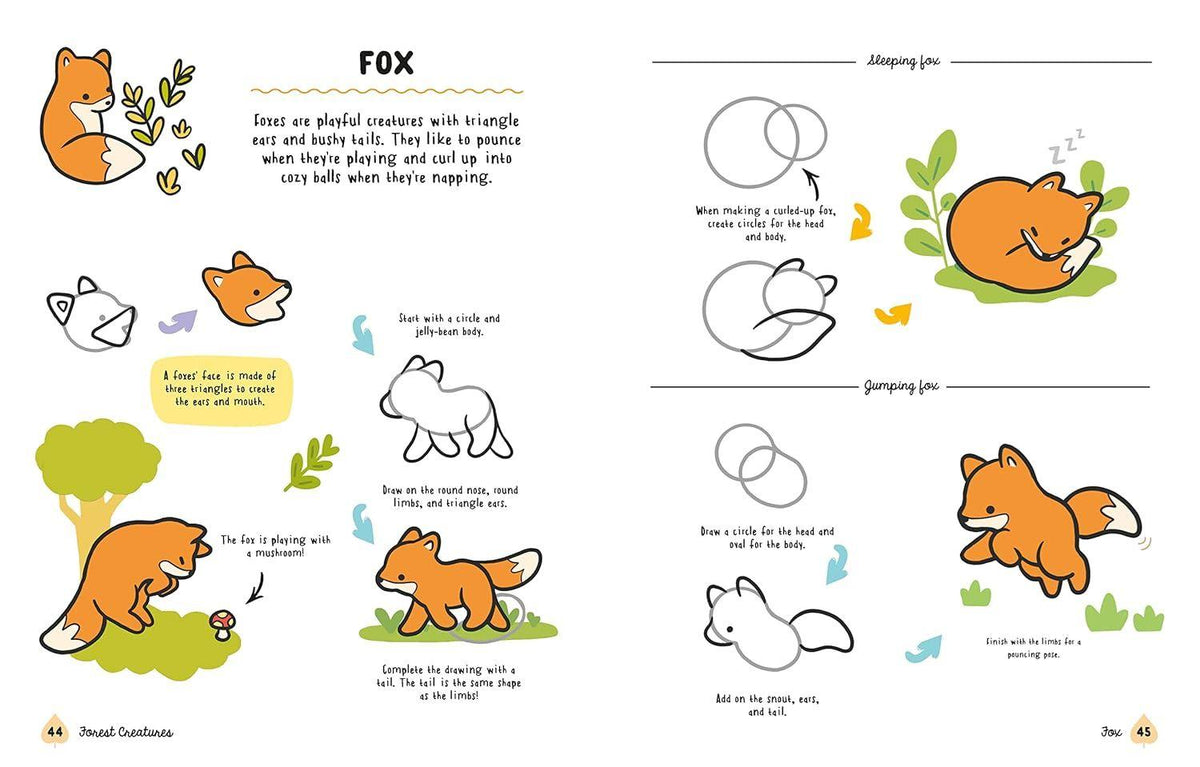 How to Draw Cute Woodland Friends β Step-by-Step Drawing Book