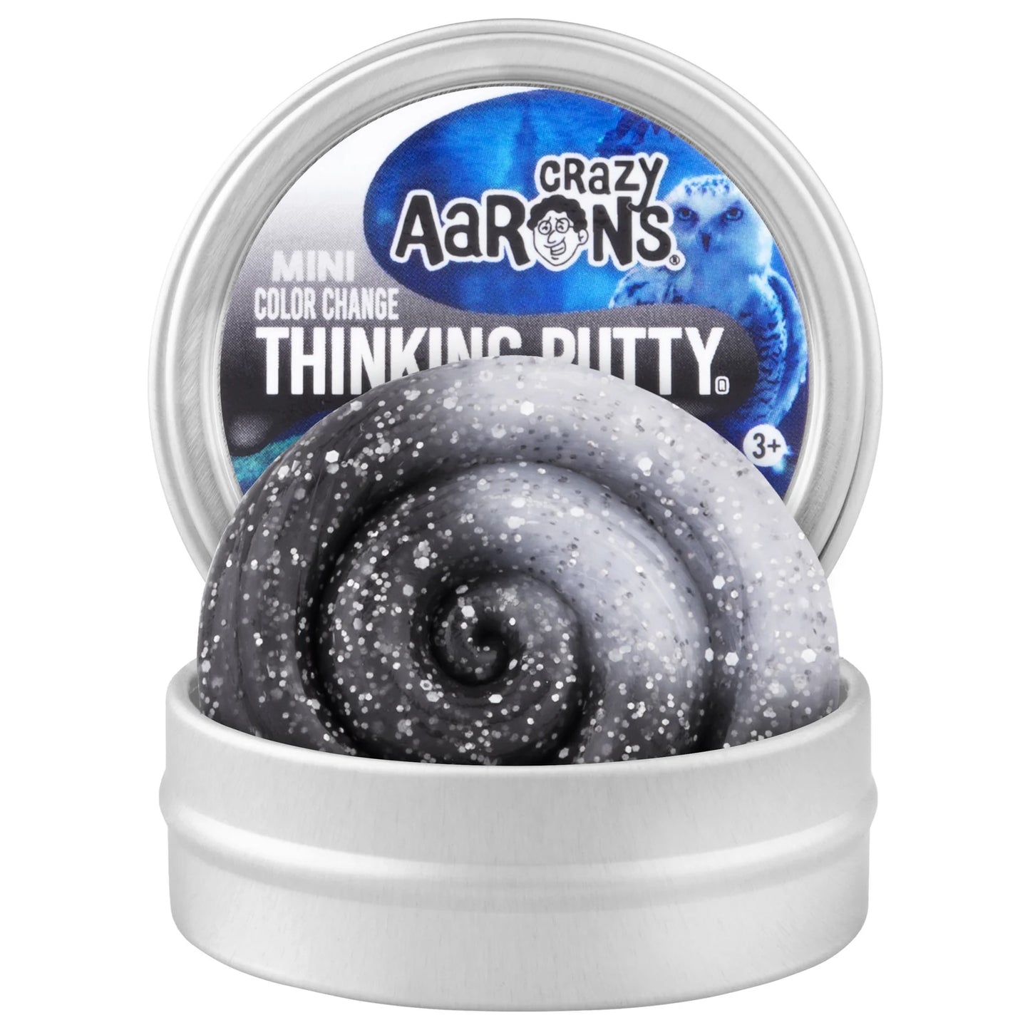 Crazy Aaron's Mini Owl - 2" Thinking Putty Tin
