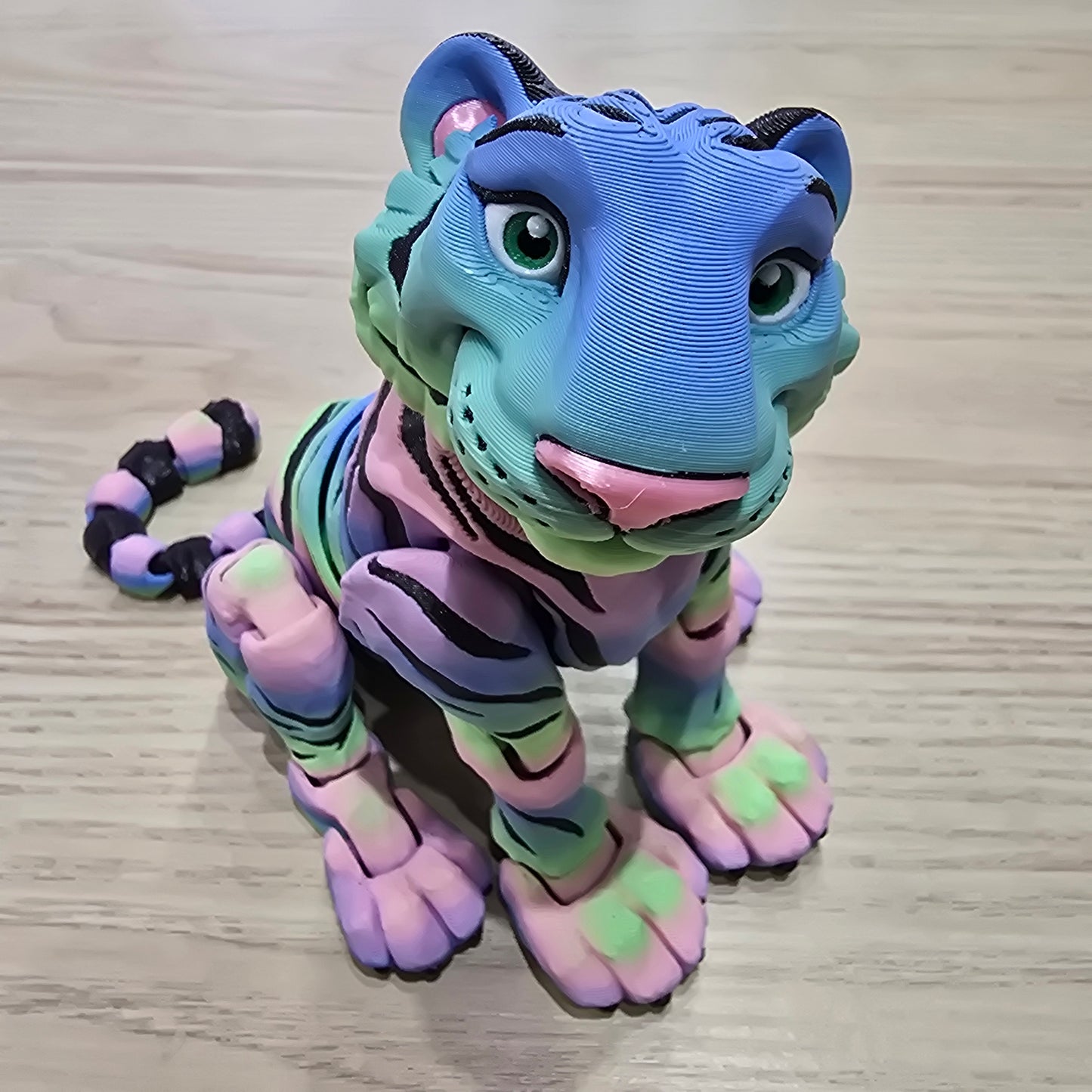 Rainbow Tiger - 3D Printed