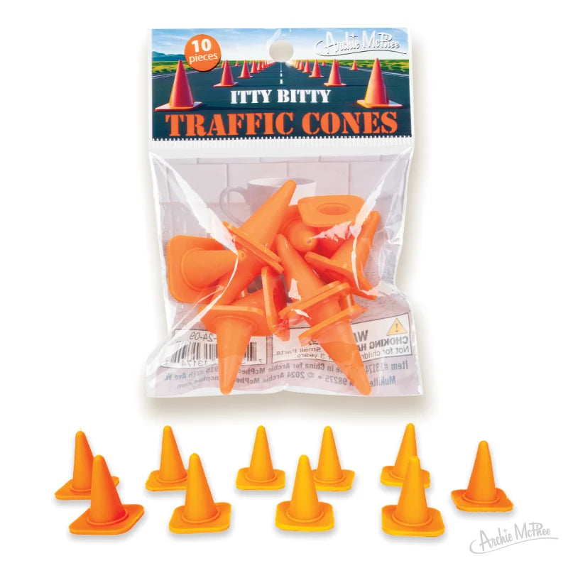 Itty Bitty Traffic Cones β Bag of 10 Miniature Cones