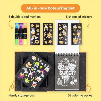 Neon Coloring Set - Glow Friends