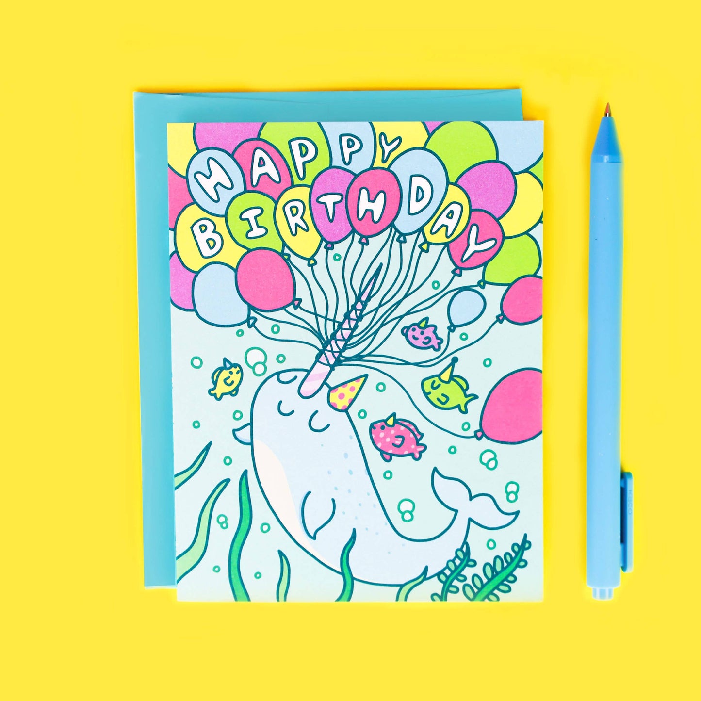 Have An Awesome Birthday Narwhal Card