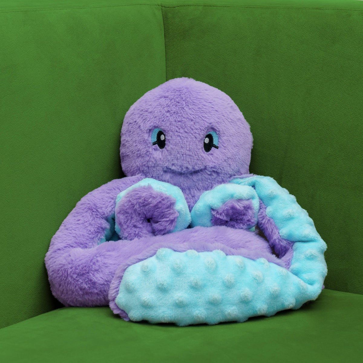 Hugimals Hugaround Indigo Weighted Octopus Plush