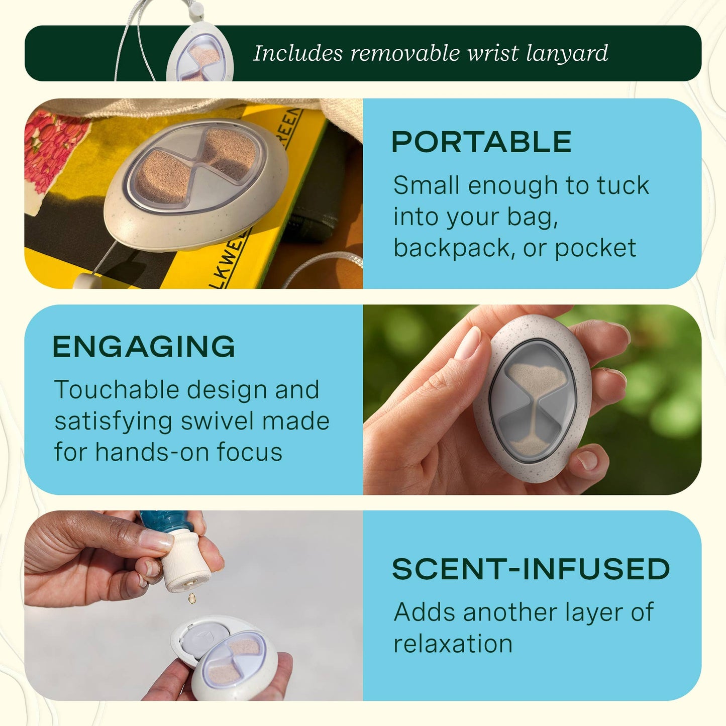 Grounding Stone Set - Peppermint & Rosemary