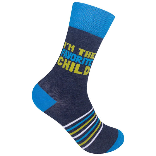 Funatic Socks – I'm the Favorite Child – Funny Novelty Crew Socks