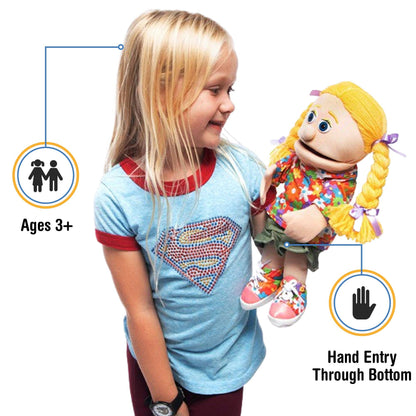 Silly Puppets Cindy, Peach Skin (14")