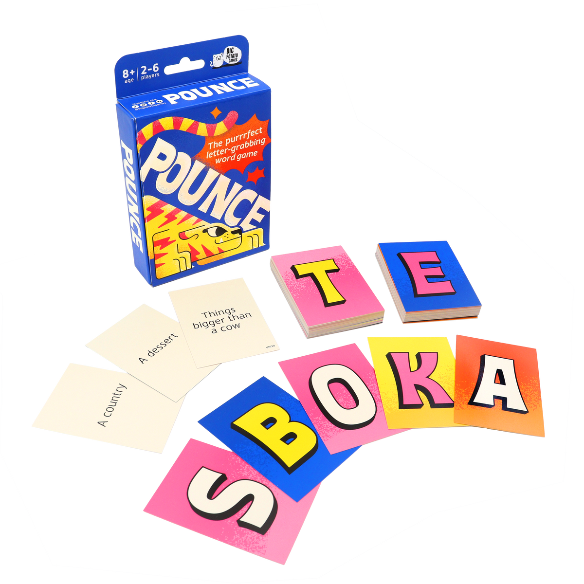 Pounce Fast Letter & Word Card Game for Kids & Families