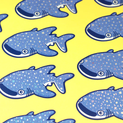 Whale Shark Aquatic Animal Holographic Vinyl Sticker