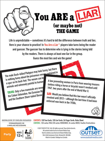 You Are a Liar (or maybe not) - the Game