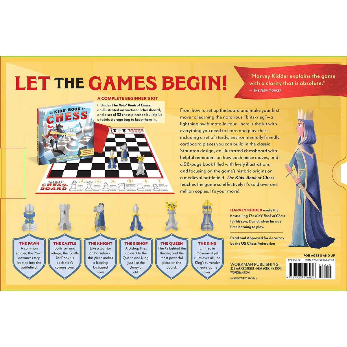 The Kids' Book of Chess and Starter Kit – Learn to Play Chess Game Set