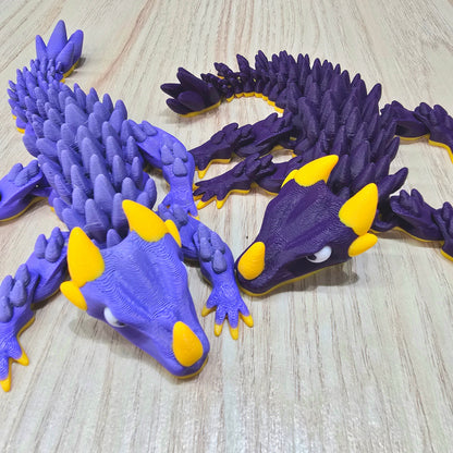 Spikey Baby Dragon - 3D Printed - Red/White