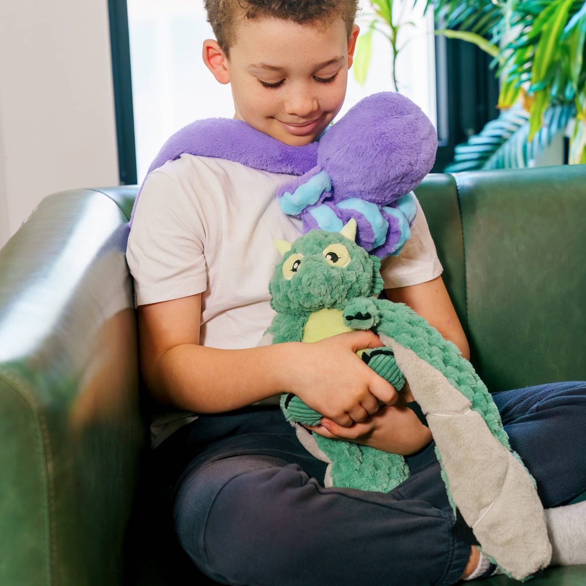 Hugimals Hugaround Indigo Weighted Octopus Plush