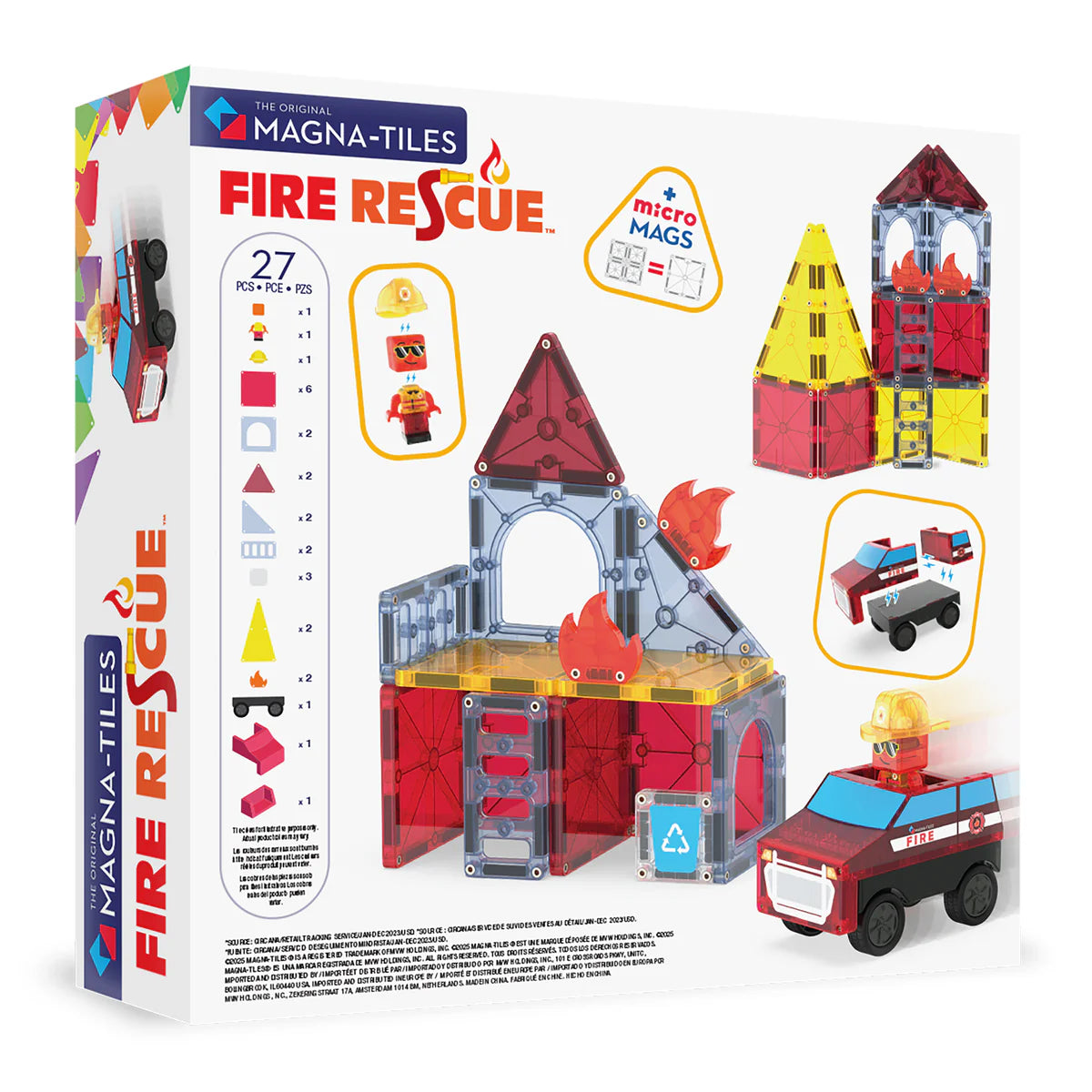 MAGNA-TILES Fire Rescue 27pc Set