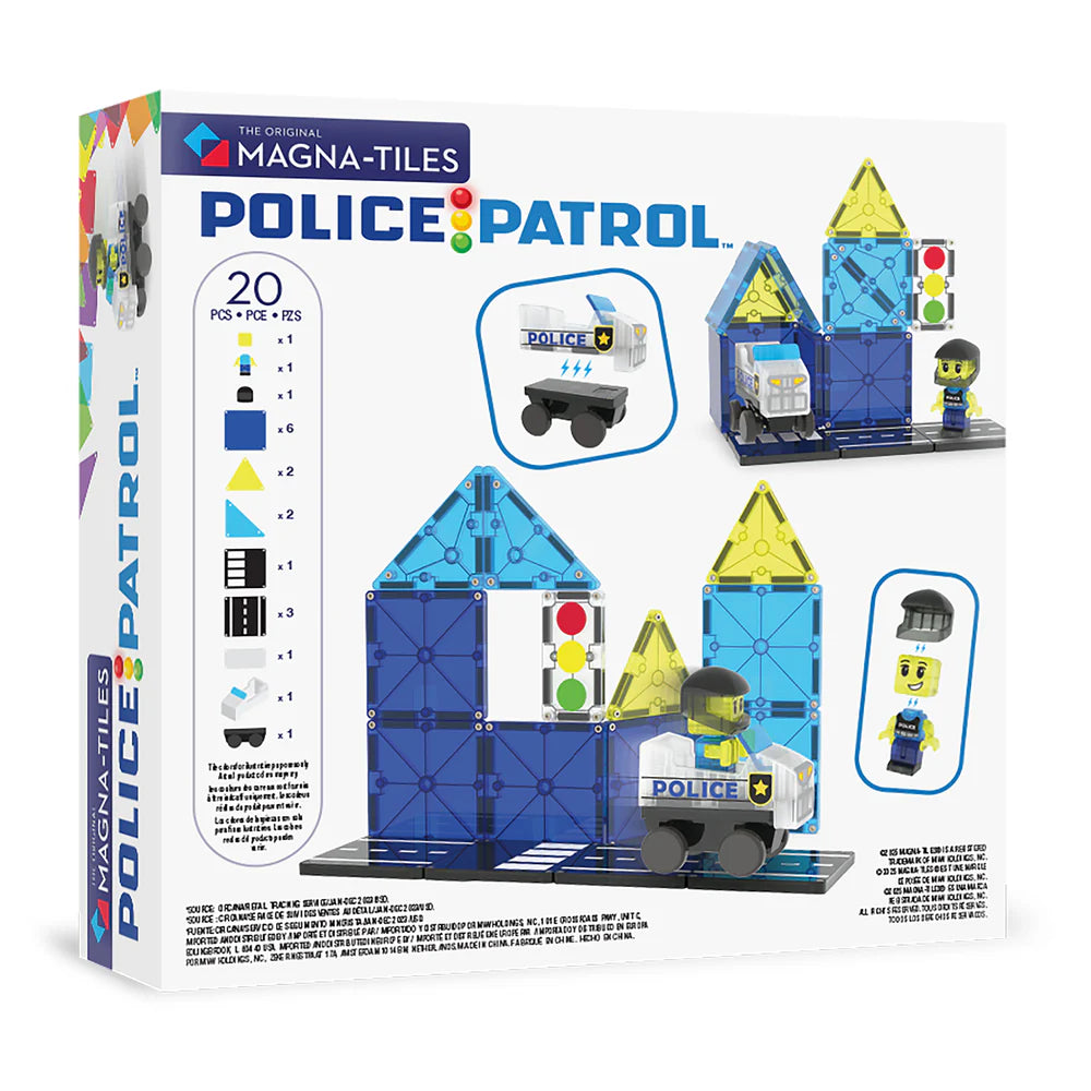 MAGNA-TILES Police Patrol 20pc Set