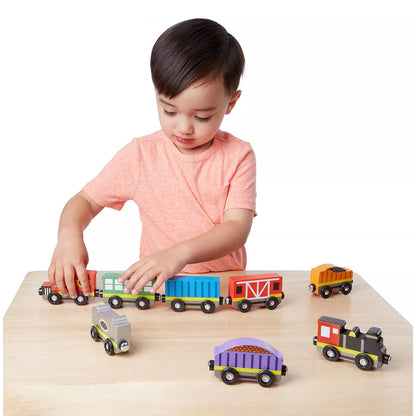 Melissa and Doug - Magnetic Wooden Train Set