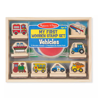 Melissa and Doug - My First Wooden Stamp Set - Vehicles