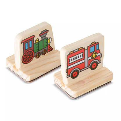 Melissa and Doug - My First Wooden Stamp Set - Vehicles