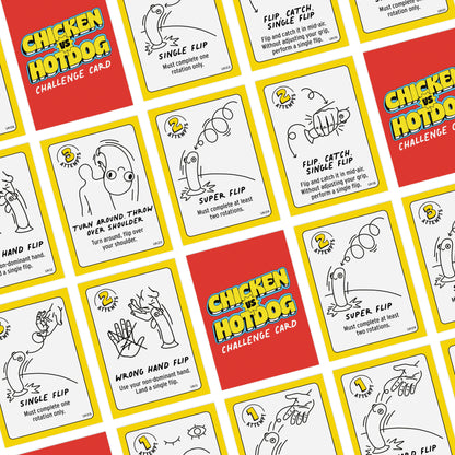 Chicken vs Hotdog Flip & Stick Action Party Game