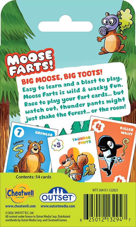 Moose Farts Card Game - Silly Wildlife, Serious Laughs