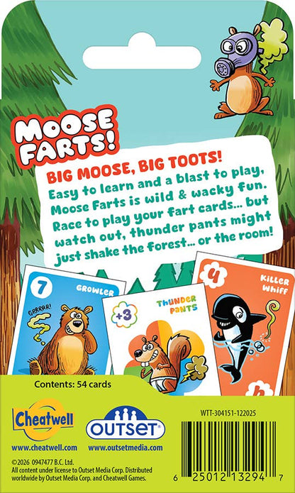 Moose Farts Card Game - Silly Wildlife, Serious Laughs