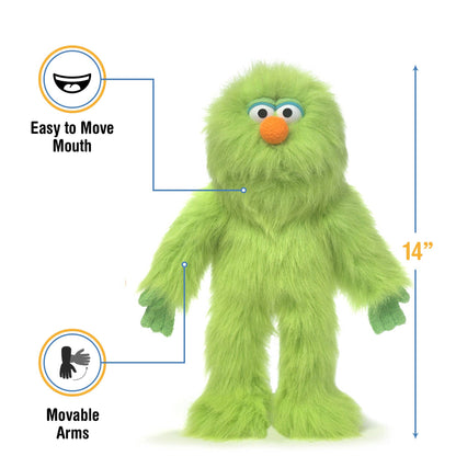Silly Puppets Monster, Green (14")