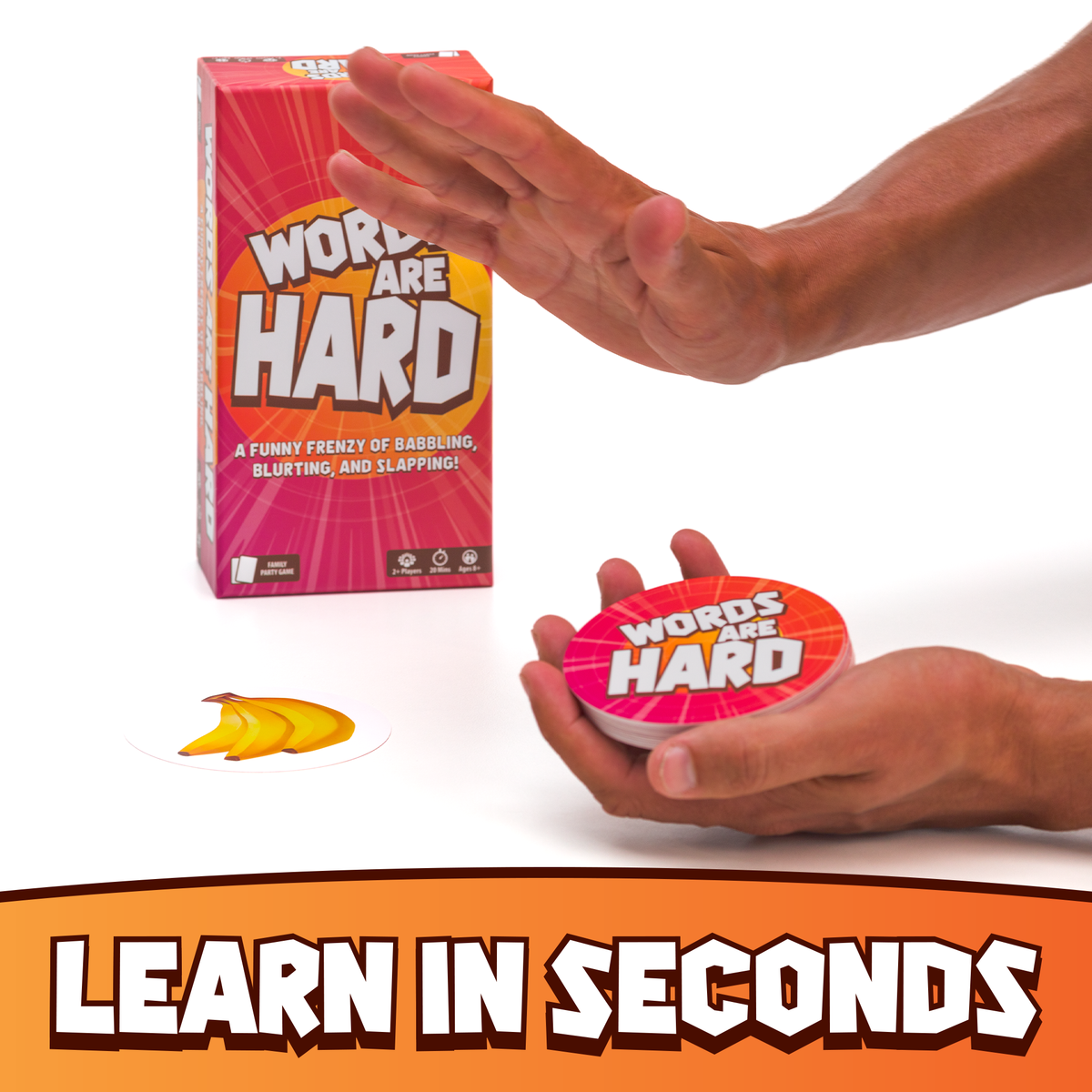 Words Are Hard – Fast-Paced Family Word & Slapping Card Game