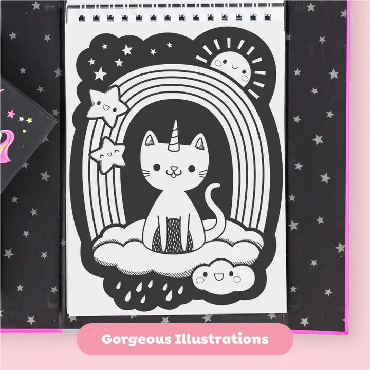 Neon Coloring Set - Unicorns and Friends