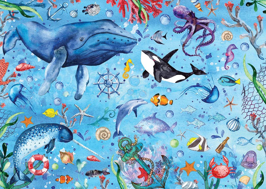 Deep Blue Sea 1000pc Puzzle by Enjoy